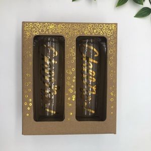 Champagne Glass Tumblers with Bubbles New in Box